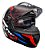 Capacete FW3 GTX Star Preto Brilhante Azul c/ Vermelho - Imagem 15