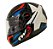 Capacete FW3 GTX Star Preto Brilhante Azul c/ Vermelho - Imagem 16