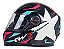 Capacete FW3 GTX Star Preto Brilhante Azul Tiffany c/ Rosa - Imagem 8