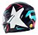 Capacete FW3 GTX Star Preto Brilhante Azul Tiffany c/ Rosa - Imagem 16