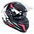Capacete FW3 GTX Star Preto Brilhante Azul Tiffany c/ Rosa - Imagem 1