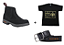 Kit cabicera Botina agro preta em couro Nobuck + Camiseta+Cinto - Imagem 1