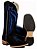 Bota Texana Carrapeta de Couro Legitimo Bordado azul - Imagem 1
