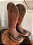 Bota Texana Country De Couro Salto Carrapeta - Imagem 1