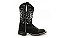 Bota Texana Preto e Cruz Branca Feminina - Imagem 2