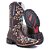 Bota Texana Floral Azul Feminina - Imagem 1