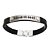 Pulseira Masculina de couro preto - Imagem 1