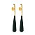 Ear Hook Pedra Ônix Preta - Imagem 1