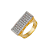Anel Chapeado Banho Ouro 18K - Imagem 1