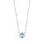 Colar Oval Zircônia Topázio Azul Prata 925 - Imagem 1