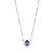 Colar Oval Zircônia Tanzanita Prata 925 - Imagem 1