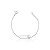 Pulseira infantil placa coroa prata 925 - Imagem 1