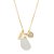 Colar pedra natural Quartzo branco com coração e placa amor - Imagem 1