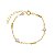 Pulseira bolinhas e pérola de coração banhada em ouro 18k - Imagem 1