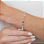 Pulseira luxuosa zircônias coloridas em prata - Imagem 2