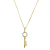 Colar com pingente chave Love dourado - Imagem 2