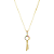 Colar com pingente chave Love dourado - Imagem 1