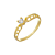 Anel solitário com 4 garras dourado - Imagem 1
