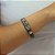 Pulseira Masculina em Aço e Couro Preto Ajustável - Imagem 2