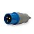 PLUGUE INDUSTRIAL 2P+T 16A/220V AZUL 6H - Imagem 1