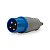 PLUGUE INDUSTRIAL 3P+T 32A/220V AZUL 9H - Imagem 1