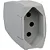 Plug Fêmea 2P+T 10A Cinza - Imagem 1