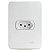 Conjunto Tomada 2P+T 20A 250V Branco - Miluz - Imagem 1