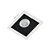 Embutido Quadrado Recuado MR16 Branco c/ Foco Preto 10X10cm - Save Energy - Imagem 1