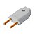 Plug Macho 2P 10A Cinza Perlex - Imagem 1