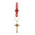Chaveiro Crucifixo de São Bento com Pulseira e Mosquete - Vermelho - Imagem 1