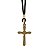 Colar Cruz Listrada 4x4cm Cordão - Imagem 3