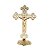Crucifixo Decorativo em Metal Dourado 8cm - Imagem 1
