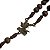 Terço São Miguel Arcanjo para Pescoço - Madeira Marrom 8mm com Crucifixo e Pingente Trevo - Imagem 3