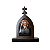 Mini Capela de São Bento em MDF - Marrom Escuro - Imagem 1