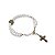 Pulseira Terço Perola 5mm Cordão com Cruz pequena - Imagem 1