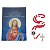 Terço com Folheto do Sagrado Coração de Jesus - Vermelho - Imagem 1
