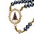 TERÇO CRISTAL LUXO NOSSA SENHORA APARECIDA + SAQUINHO DE JUTA DOURADO - Imagem 4