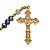 TERÇO CRISTAL LUXO NOSSA SENHORA APARECIDA + SAQUINHO DE JUTA DOURADO - Imagem 3
