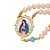 TERÇO CRISTAL LUXO NOSSA SENHORA DE GUADALUPE + SAQUINHO DE JUTA DOURADO - Imagem 1
