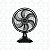VENTILADOR OSCILANTE DE MESA  40CM BRT PRETO PP - Imagem 1