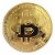 Moeda Bitcoin Decorativa Dourada - Imagem 1