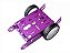 Kit chassi com 2 rodas aluminio roxo R13 modelo makeblock - Imagem 1