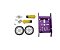 Kit chassi com 2 rodas aluminio roxo R13 modelo makeblock - Imagem 2