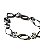Pulseira em Ródio Negro com Argolas Diversas e Zircônia - Imagem 2