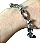 Pulseira em Ródio Negro com Argolas Diversas e Zircônia - Imagem 1