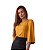 Blusa Mostarda em Viscolycra estampada Seja feita a Sua Vontade com Manga 3/4 Sino - Imagem 3