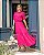 Vestido Viscose midi acinturado Rosa, leve e solto Sofia - Imagem 4