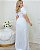 Vestido Viscolycra Branco Lastex Longo, Solto e Leve Angela - Imagem 2