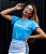 T-Shirt Azul Claro estampado “Você Não é Mais, Você Não é Menos, Você é ÚNICA!” 100% Algodão - Imagem 2