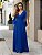 Vestido Longo Plissado Decote em V Agatha - Imagem 7